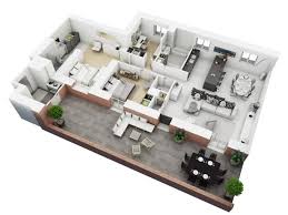 realistic 3d floor plan rendering in