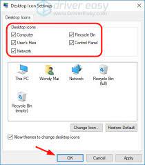 desktop icons disappeared in windows 10