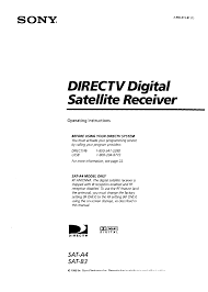 Directv Digital Satellite Receiver Manualzz Com