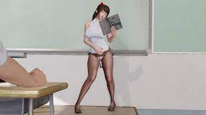バイブを挿入した状態で授業させられる男子校の美人女教師 “58pics” - ストーリー仕立て