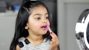 simple spring makeup by 4 year old