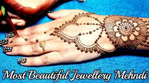 beautiful jewellery mehndi design for