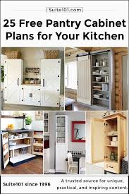 25 free diy pantry cabinet plans to