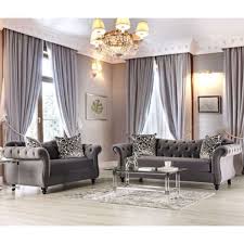 Antoinette Living Room Set In Gray By