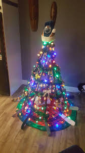 Homemade Hockey Stick Tree Craft Items Crafts Christmas