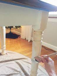 How to paint table legs - Green With Decor