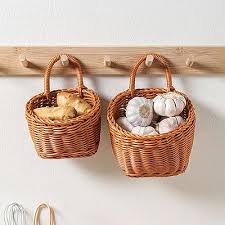 Aboofan 2pcs Rattan Hanging Basket