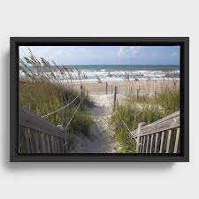 Peaceful Beach Scene Framed Canvas By