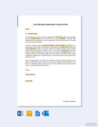 electrician supervisor cover letter in