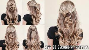 5 easy 60 second half up hairstyles