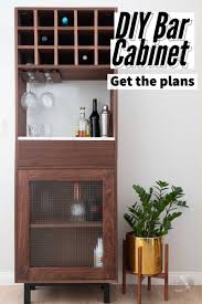 diy tall bar cabinet with storage with