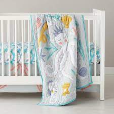 Marine Queen Embroidered Crib Bedding