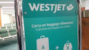 west jet carry on bage allowance