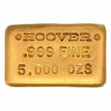 5 oz hoover strong gold cast bar 999