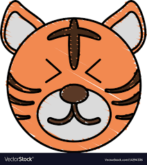 cute tiger drawing royalty free