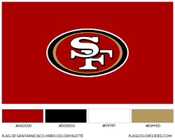 San Francisco 49ers Flag Color Codes