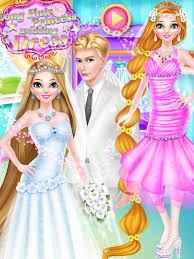 long hair princess wedding on the app