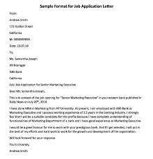 application letter for job vacancy