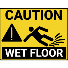 caution wet floor warning sign 18884354