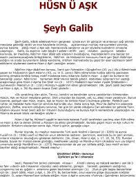 HÜSN Ü AŞK. Şeyh Galib - PDF Free Download