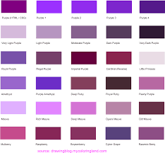 hues shades and tints of purple