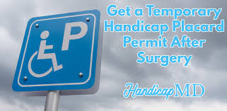 get a temporary handicap placard permit