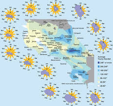Costa Rica Rainy Season Monthly Rainfall Map