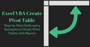 excel vba create pivot table step by