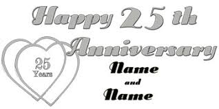 Personalized Anniversary Wedding Party Supplies Personalized 25th
