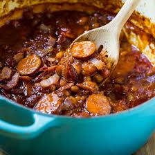 baked beans with smoked sausage y