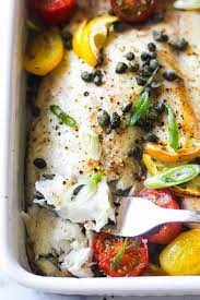 healthy oven baked sea bream fillet
