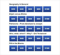 Bible Trivia Game Template Jeopardy Quiz Powerpoint Shiftevents Co