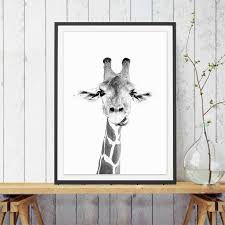 Giraffe Safari Wall Art Canvas Poster