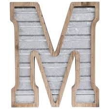 Galvanized Metal Letter Wall Decor