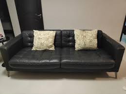 ikea leather sofa set 3 1 with metal