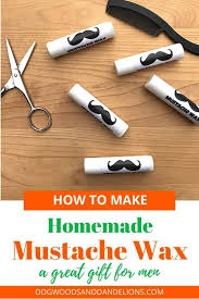 how to make mustache wax dogwoods