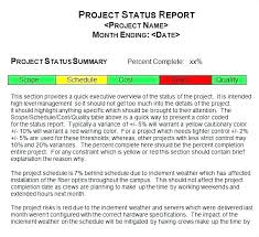 Free Sample Project Status Report Template 4 Weekly Progress
