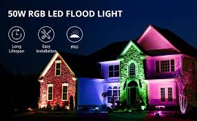 50w rgb outdoor led flood light