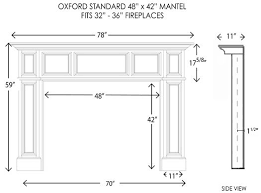 Oxford Wood Mantel Standard Sizes