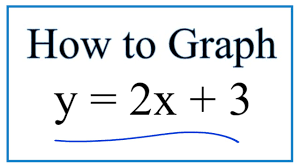 how to graph y 2x 3 you