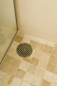 drain height for a tile shower
