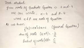 Quadratic Equation Having Roots