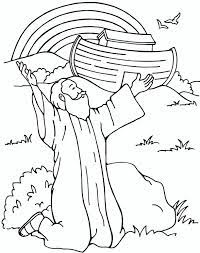Unicorn and rainbow coloring pages. Printable Easy Noah S Ark Coloring Page Novocom Top