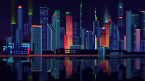 free 2d city vector panorama