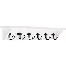 Pure White And Matte Black Hook Rack