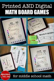 A bingo style game for middle schoolers. Printed And Google Math Games For Middle School Middle School Math Man