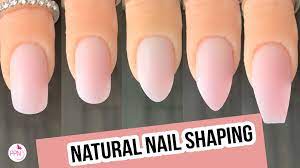 shaping natural nails squoval round