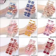 20 nails strips with nail glue of