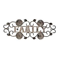 Metal Hanging Family Wall Art Sign Home