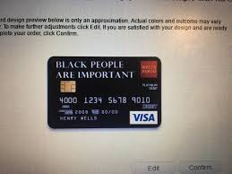 black lives matter debit card design
